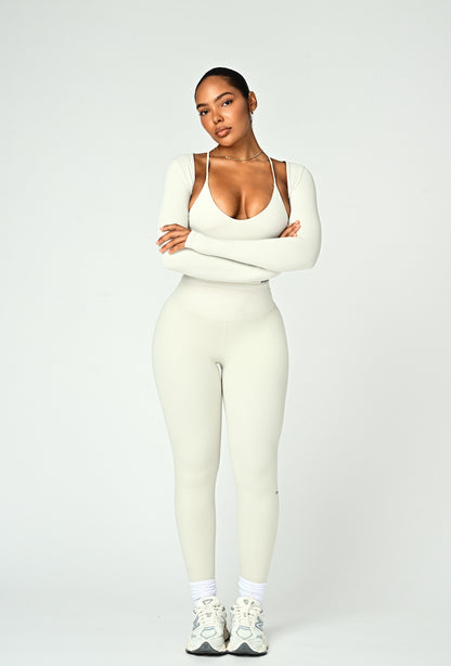 Align Long Sleeve Crop Top - Vanilla
