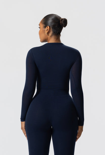 Matte Basix Sculpt Bodysuit - Navy