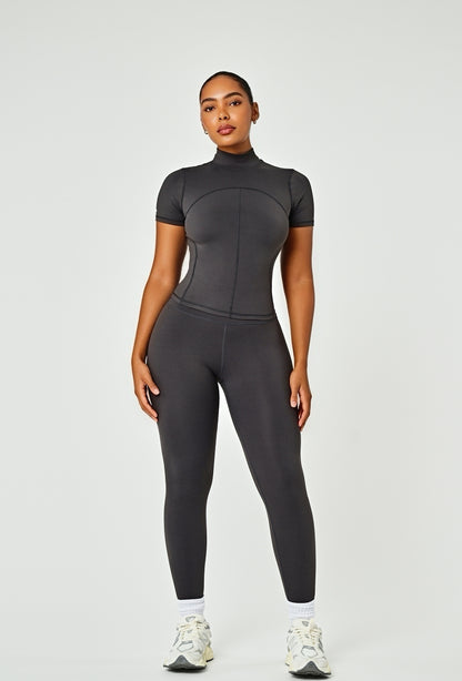 Contour Mock Neck - Slate Gray