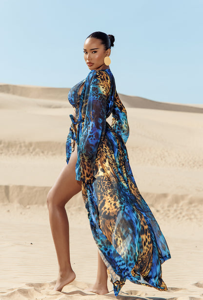 Achilles Sheer Cover Up - Desert Azure
