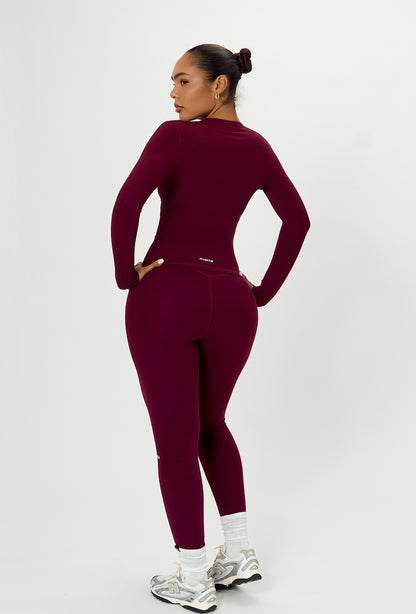 Cloudform Long Sleeve - Burgundy