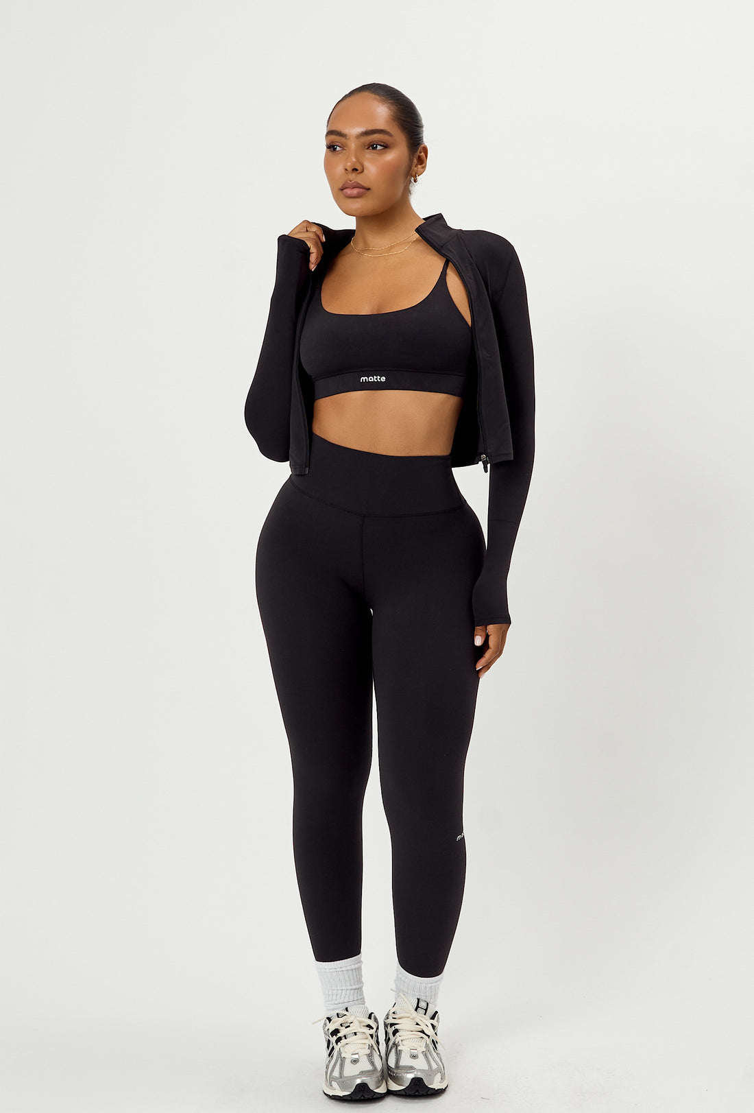 Sculpt Zip Long Sleeve - Black
