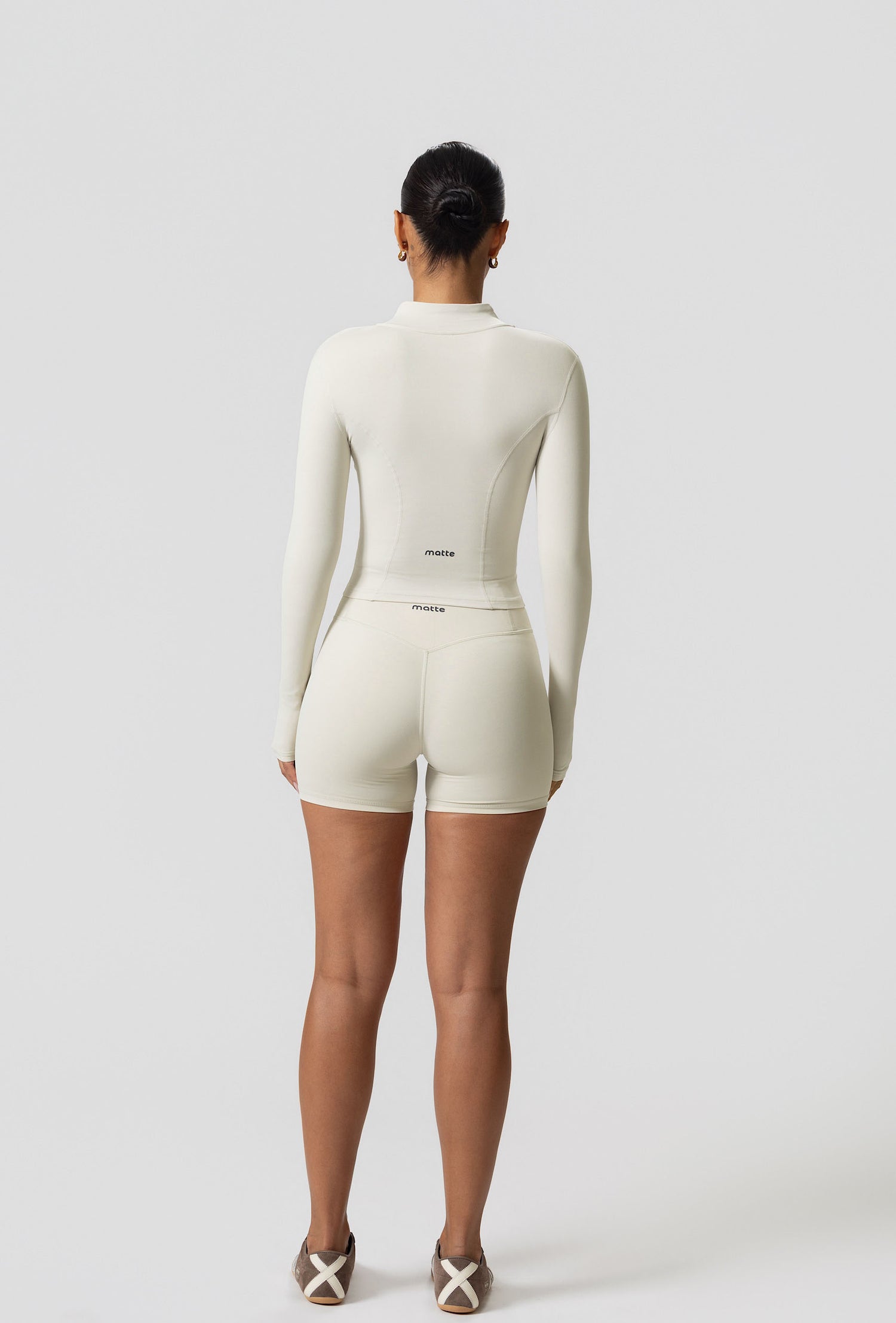Sculpt Zip Long Sleeve - Iced Vanilla
