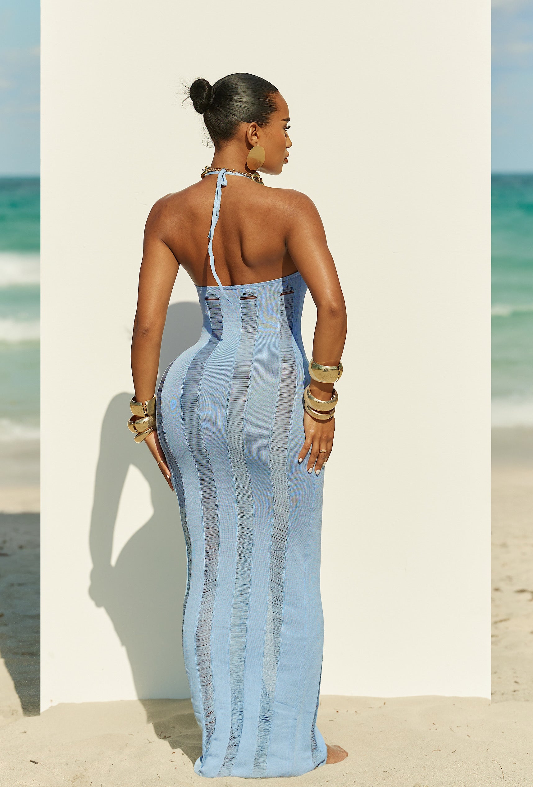 Matte Resort Alexandra Dress - Sky