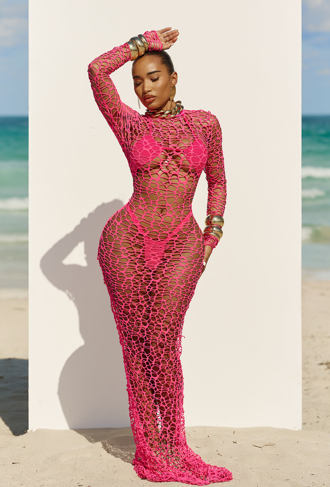 Celia Cover Up Dress - Pink