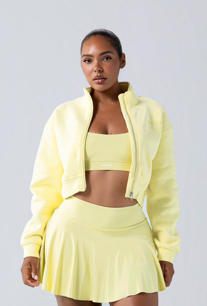 Matte Varsity Jacket - Buttercup