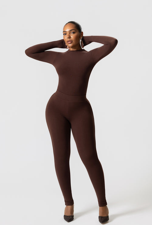 Matte Basix Sculpt Leggings - Chocolate