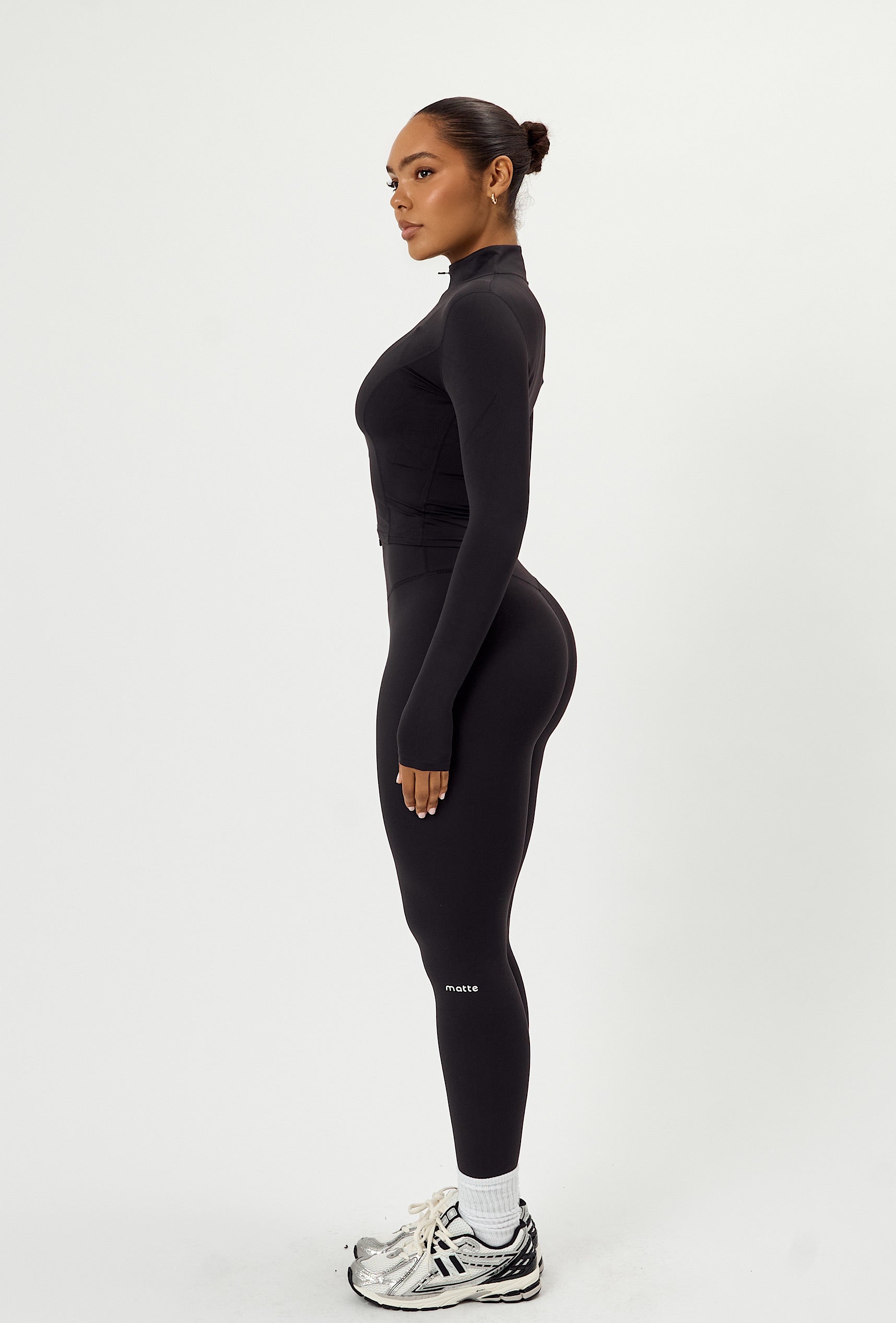 Sculpt Zip Long Sleeve - Black