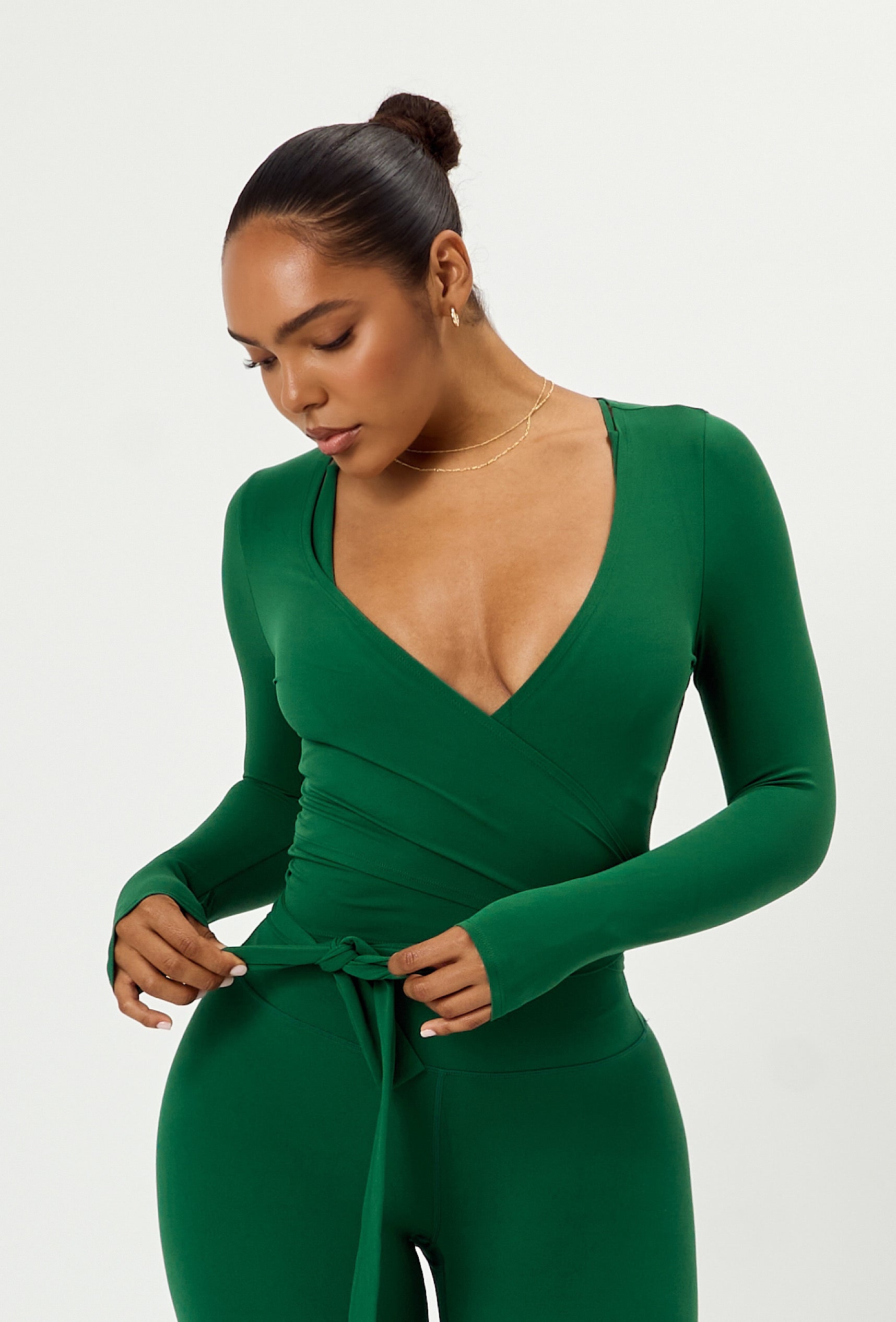 Forma Wrap Top - Fern
