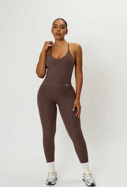 Longform Double Layer Tank - Cocoa