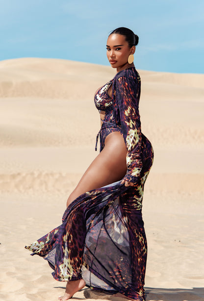 Achilles Sheer Cover Up - Sahara Noir