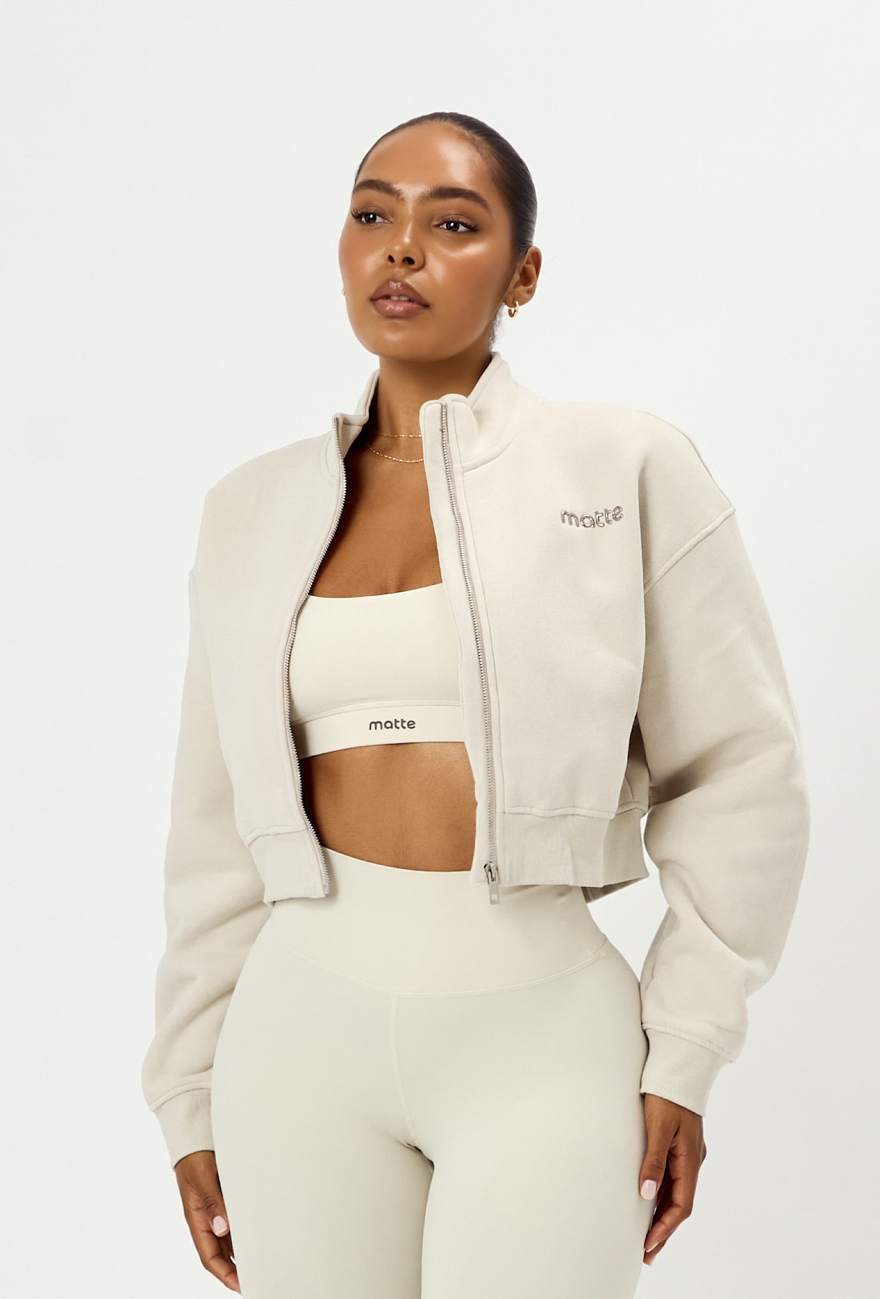 Matte Varsity Jacket - Vanilla