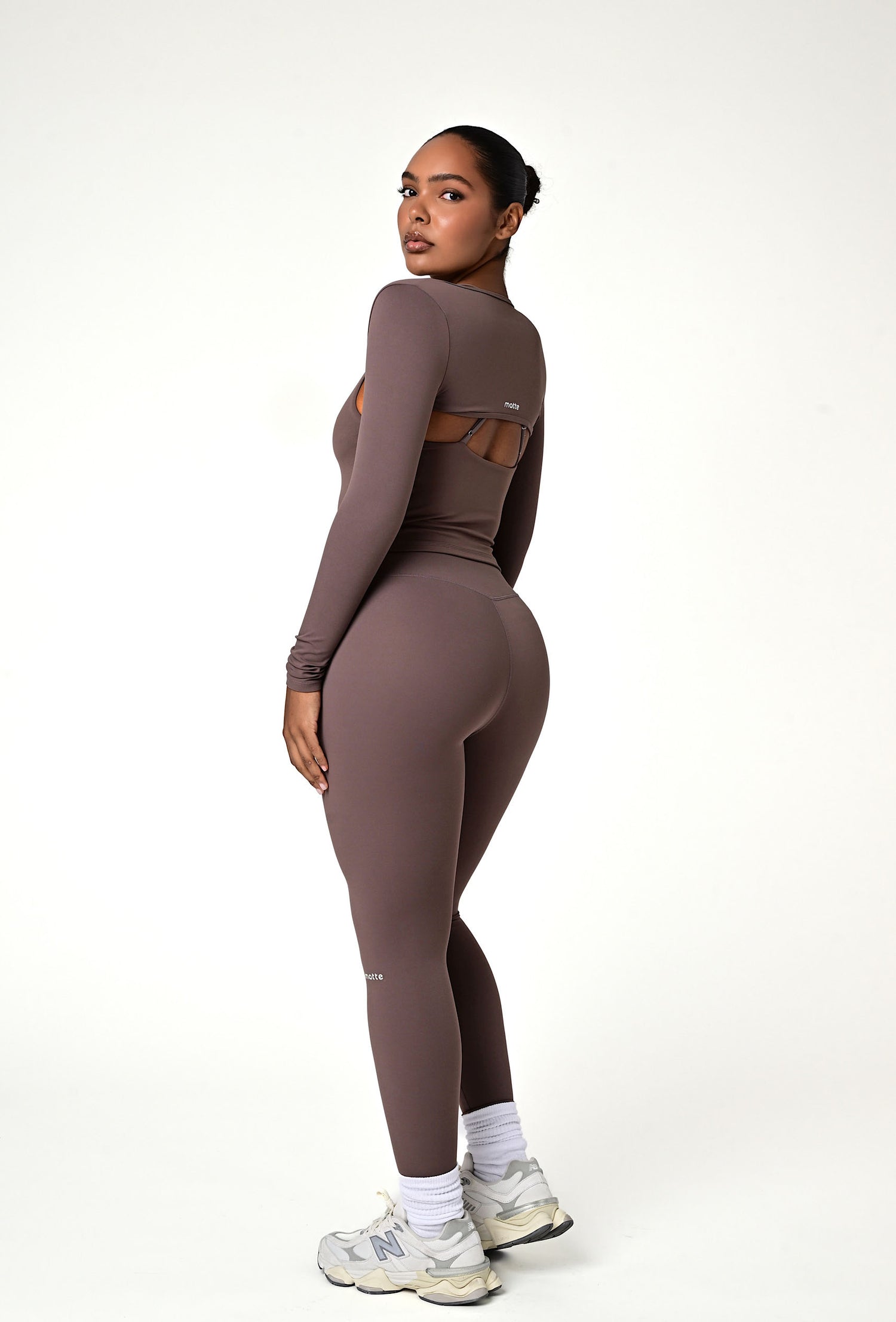 Align Long Sleeve Crop Top - Soft Cocoa
