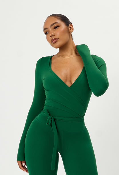Forma Wrap Top - Fern