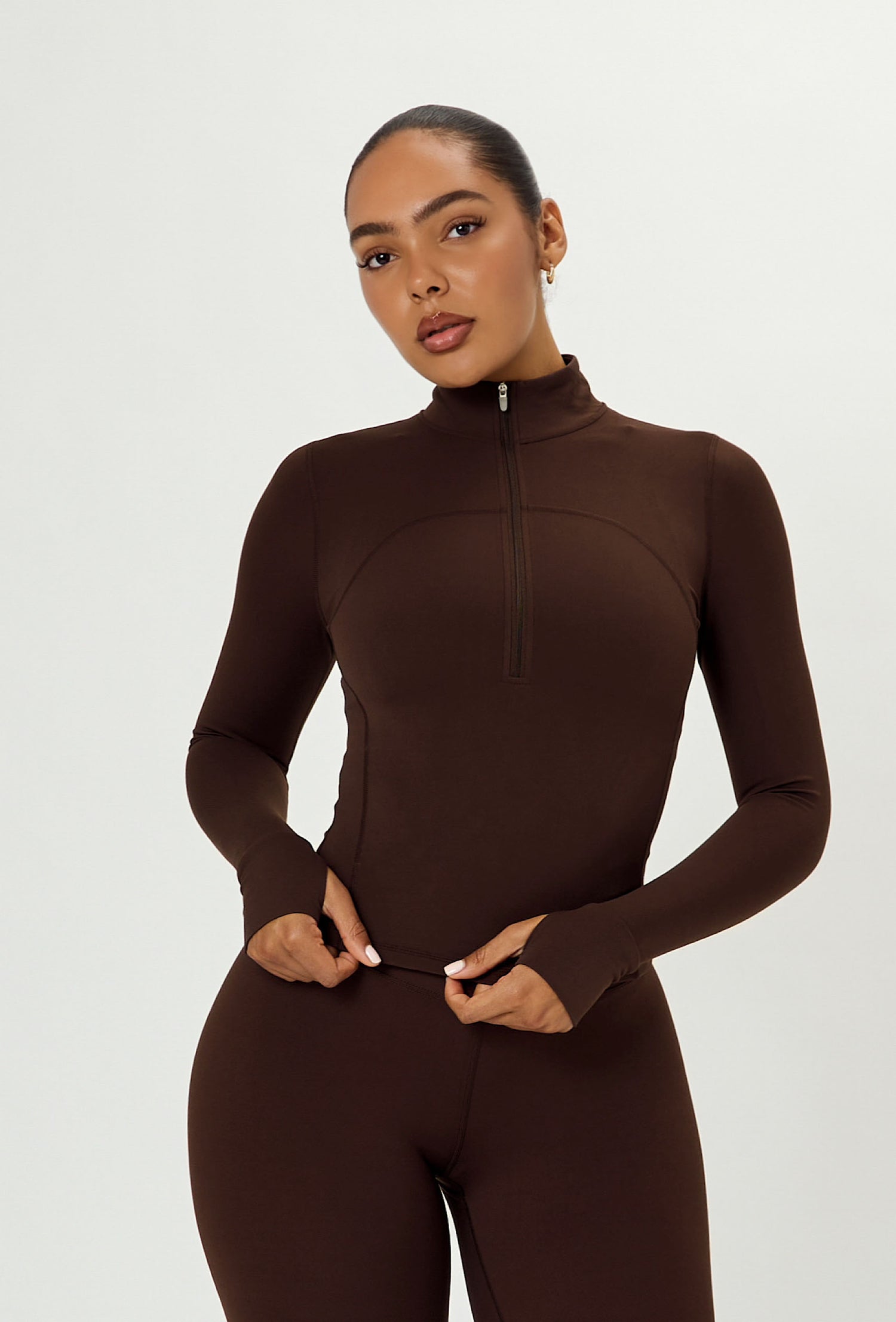 Contour Half Zip - Espresso