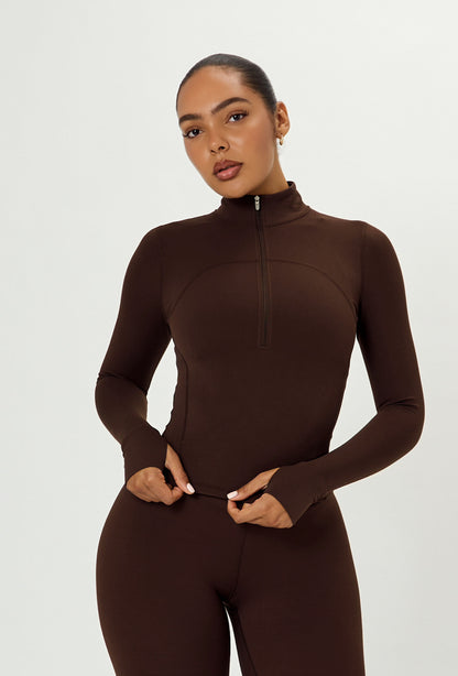 Contour Half Zip - Espresso