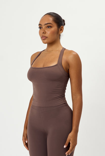 Soft Cinch Tank - Soft Cocoa