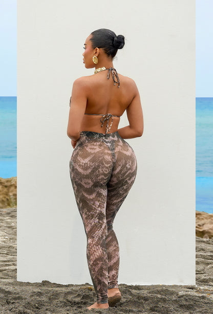 Niccolo 3 Piece Pants Set - Cocoa Snake