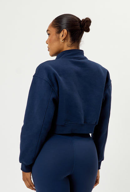 Matte Varsity Jacket - Navy