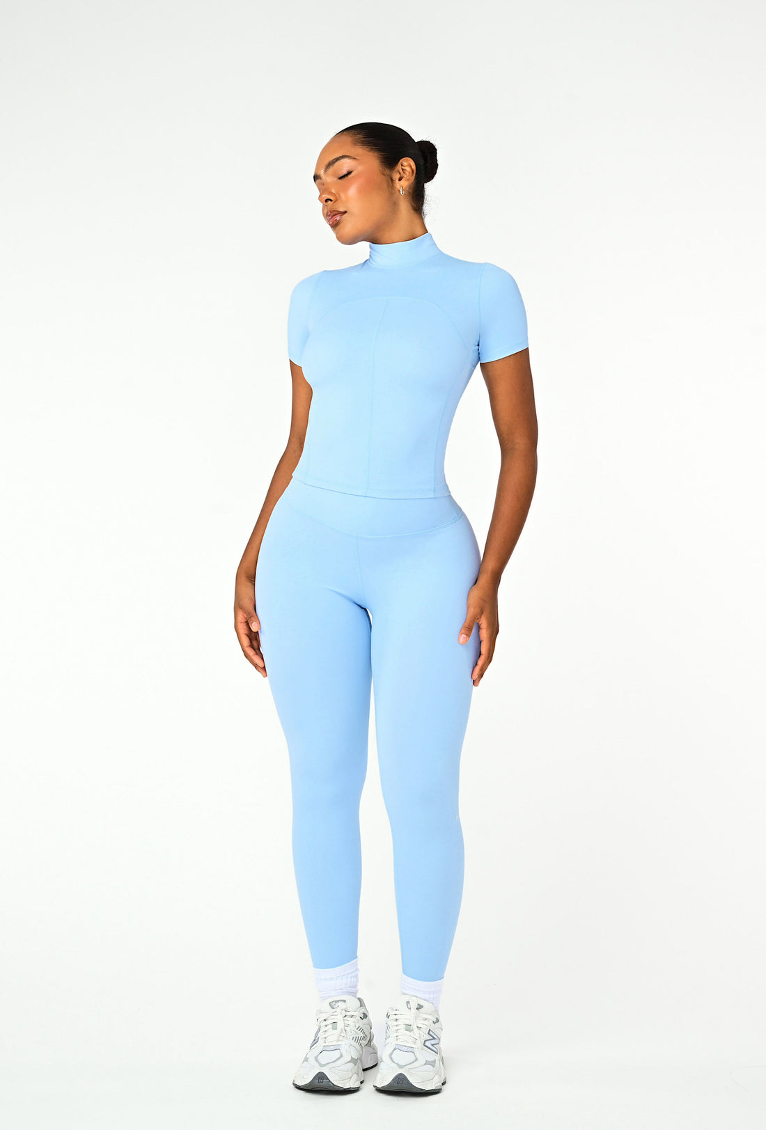 Contour Mock Neck - Ice Blue