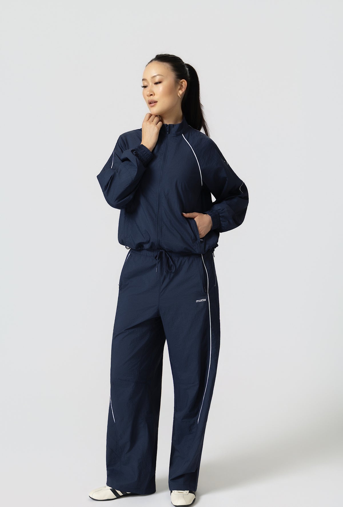 Academy Windbreaker Pants - Navy