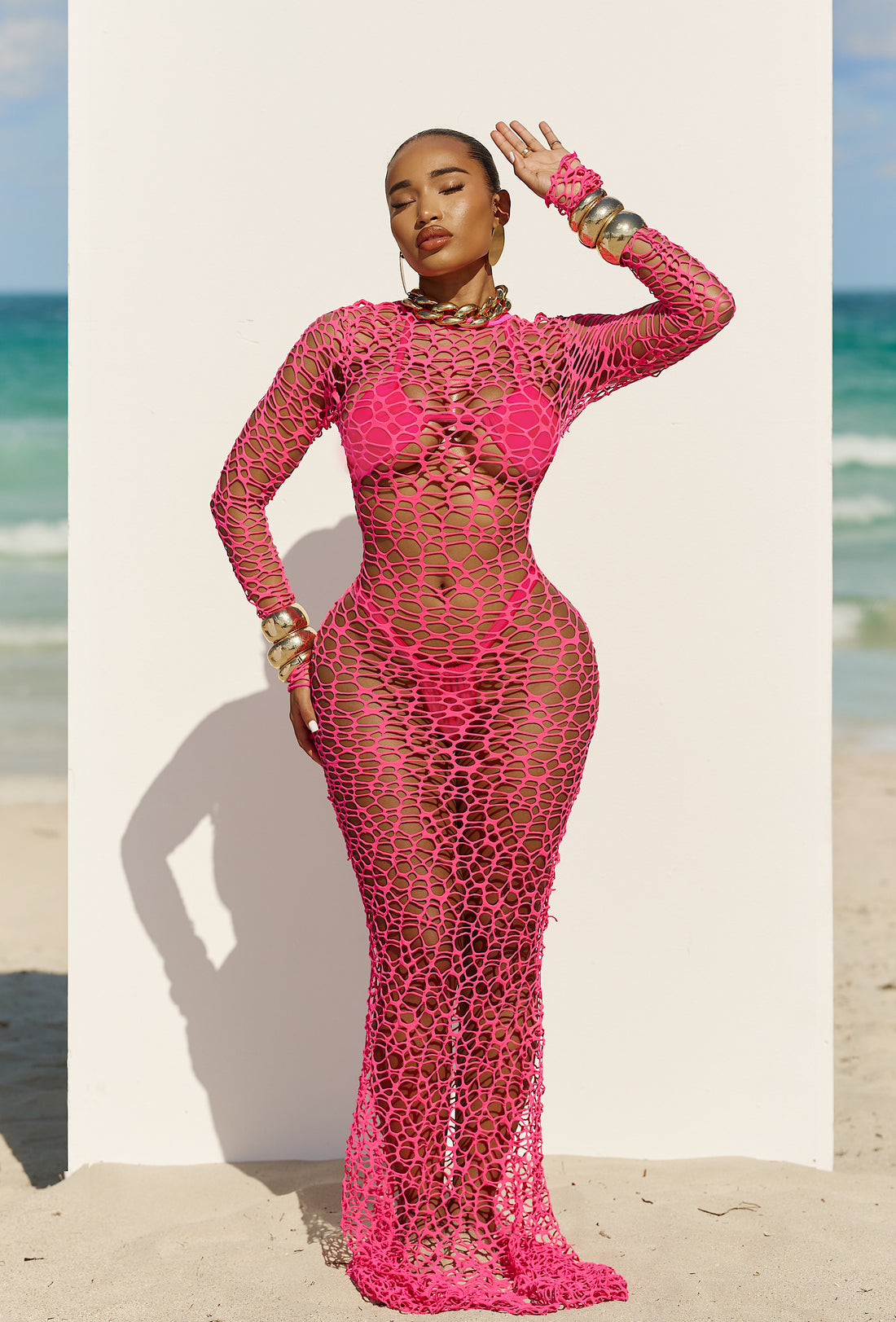 Celia Cover Up Dress - Pink