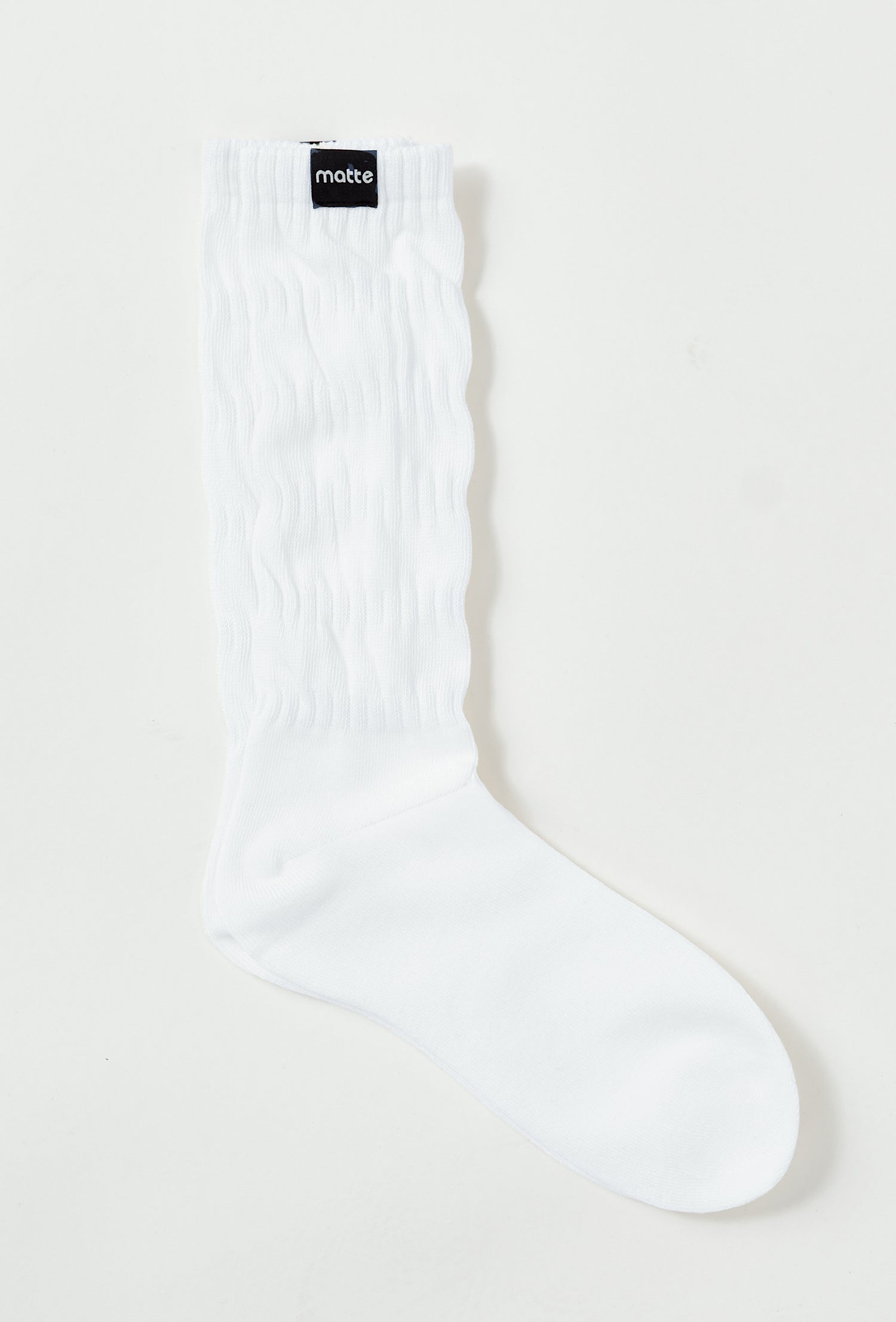 Off Duty Scrunch Socks - White