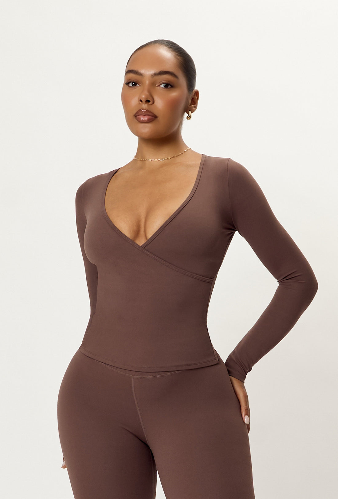 Sweetheart Cross Top - Cocoa