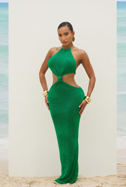 Matte Resort Amara Dress - Emerald