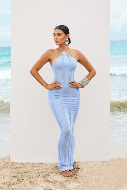 Matte Resort Alexandra Dress - Sky