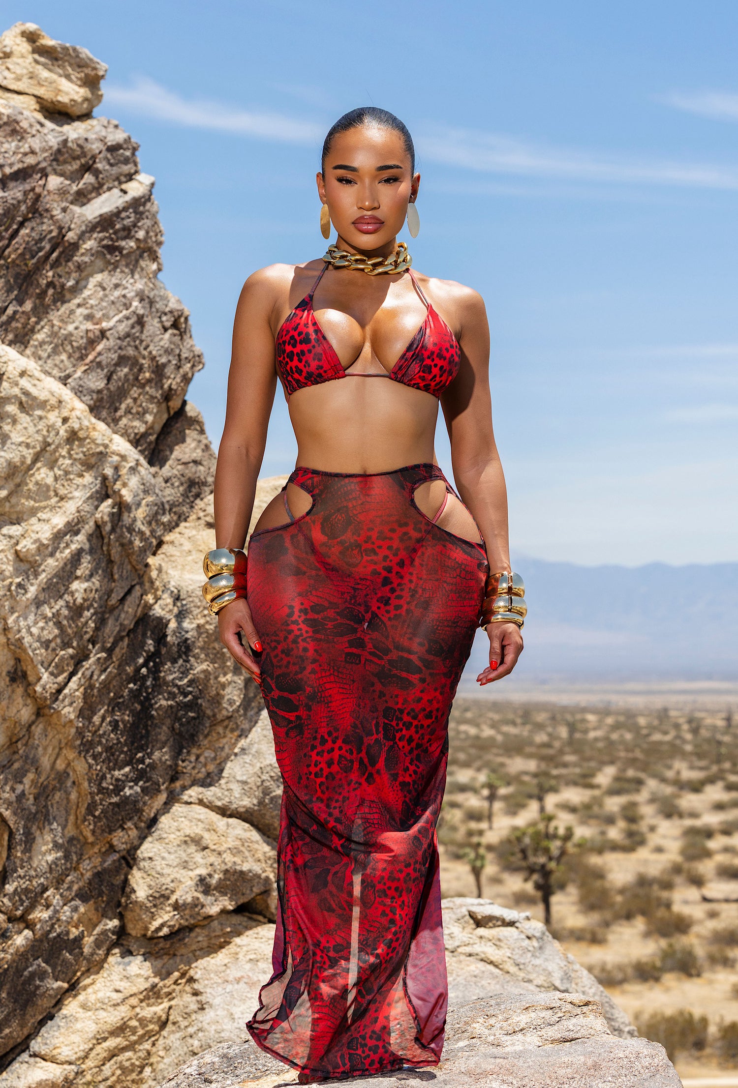 Augustus 3 Piece Set - Red Snake