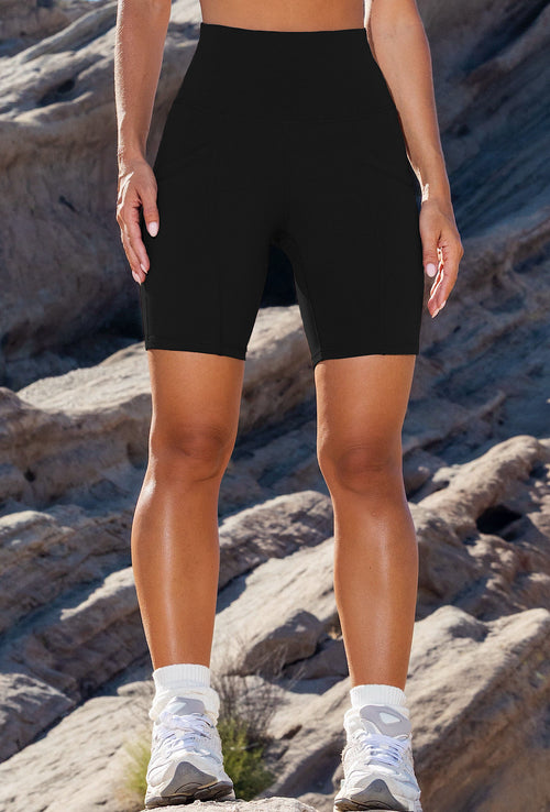 Essential Pocket Biker Shorts - Black