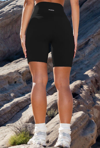 Essential Pocket Biker Shorts - Black