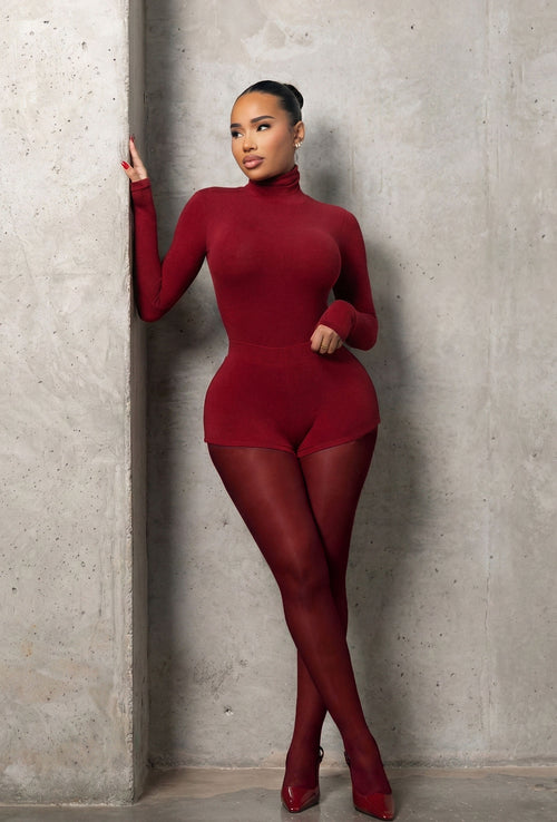 Matte Basix Sculpt Hot Pants - Crimson
