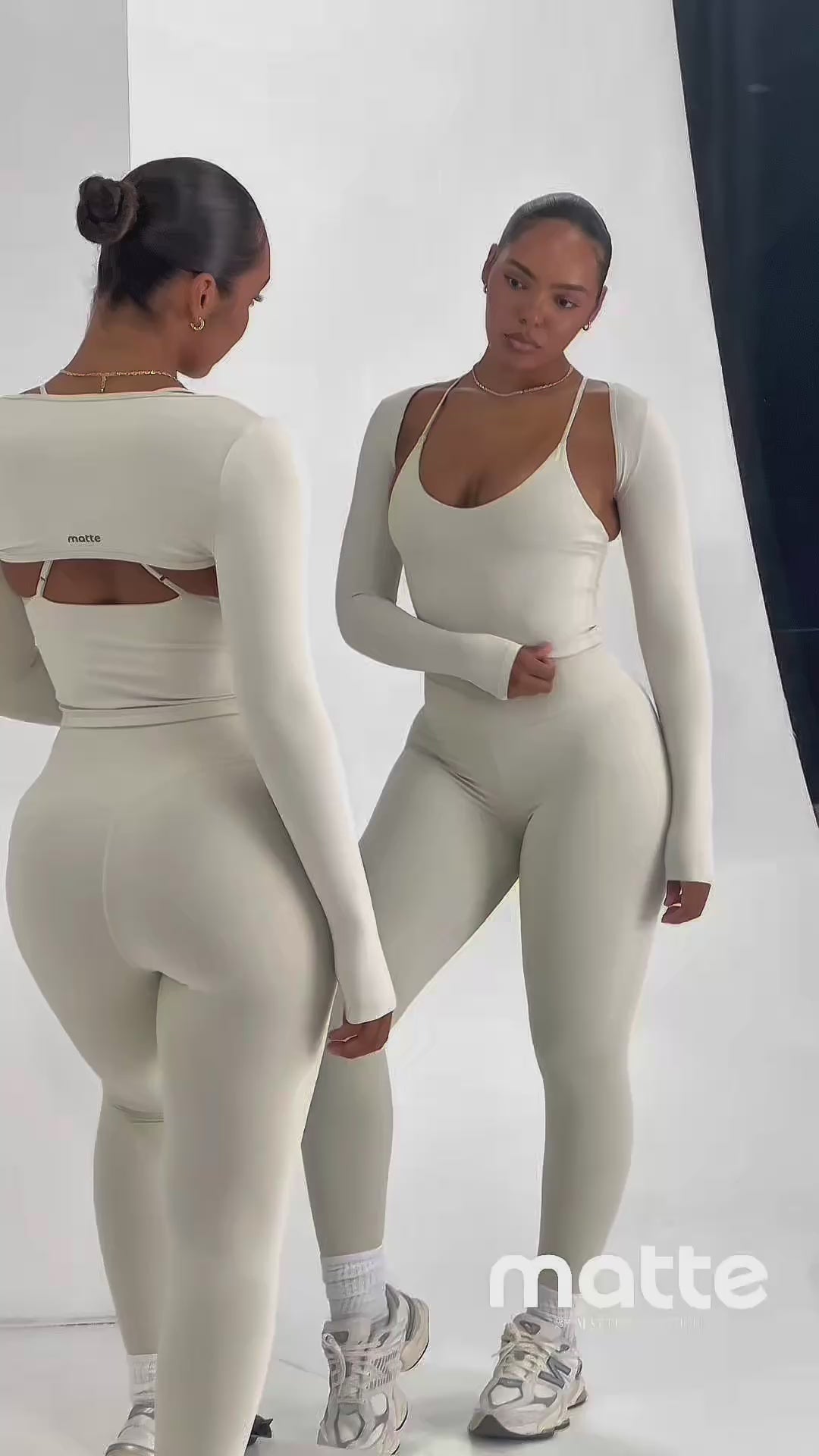 Align Long Sleeve Crop Top - Vanilla