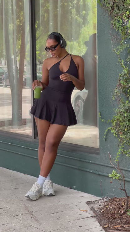 Set Point Tennis Dress - Black