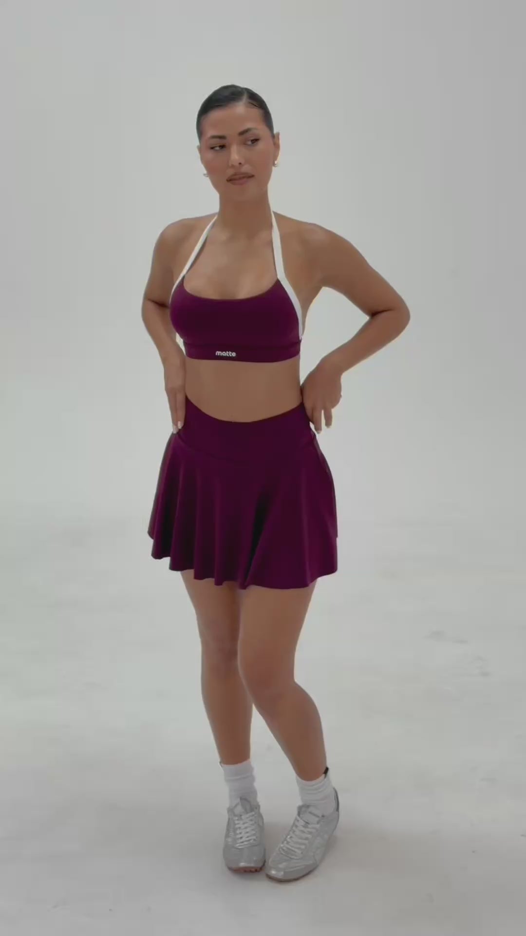 Form Halter Bra - Burgundy