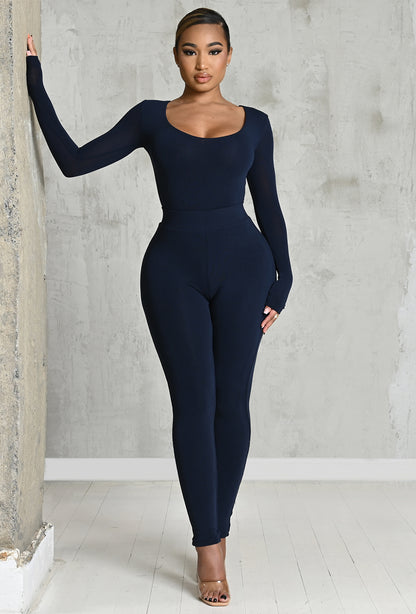Matte Basix Sculpt Leggings - Navy