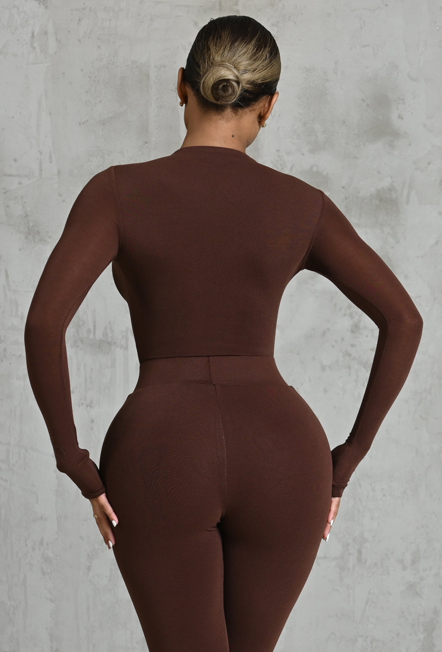 Matte Basix Sculpt Bodysuit - Chocolate
